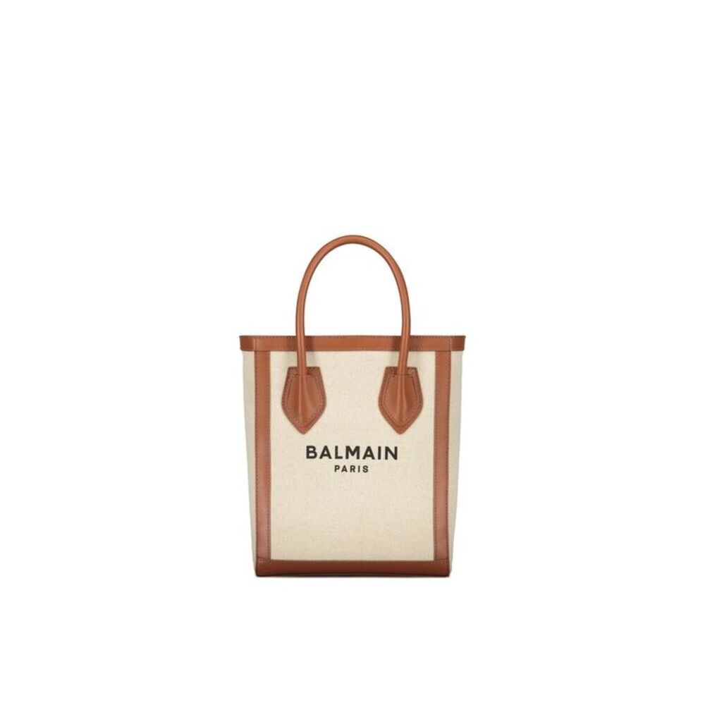 Balmain Brown Cotton Tote Women's Bag